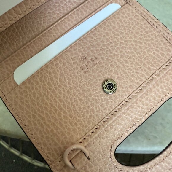 Gucci Double GG 701074 Leather Perfect Pink Shoulder Chain Wallet Bag - Picture 7 of 15